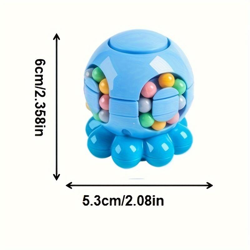 2-In-1 Octopus Egg Finger Spinning Toy - Educational Spinning Bean Cube Puzzle Toy for Relaxation, Perfect for Birthday Gifts