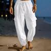 2024 Autumn Jogger Work Pants: Breathable Long Pants with Elastic Drawstring Waistband & Multi-Pocket Design