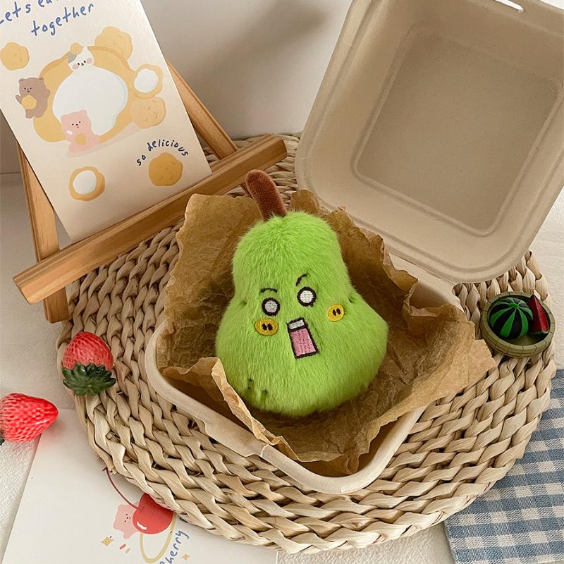 Entzückende Frucht-Schlüsselanhänger Plüschtiere Puppen Hochzeitskonfetti Mädchen-Taschenanhänger Schultaschen Weiche Kuscheltiere Für Alle Altersgruppen