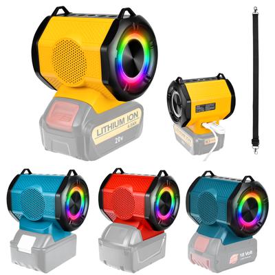 Reproduktor Pro Milwaukee/Makita/Dewalt 18-20V Li-ion Baterii S USB Type-C Portem Bluetooth-kompatibilní Přehrávač Hlasitý Reproduktor Zesilovač