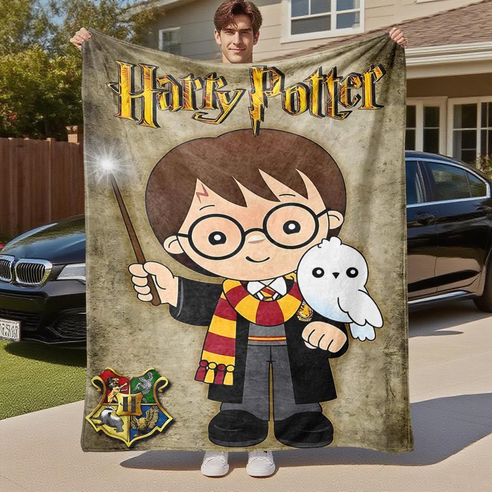 1 Stück Harry Potter, Hogwarts, Hedwig Outdoor Flanell Überwurfdecke Ganzjahres Weiche Wärme, Heimdekoration 1031165