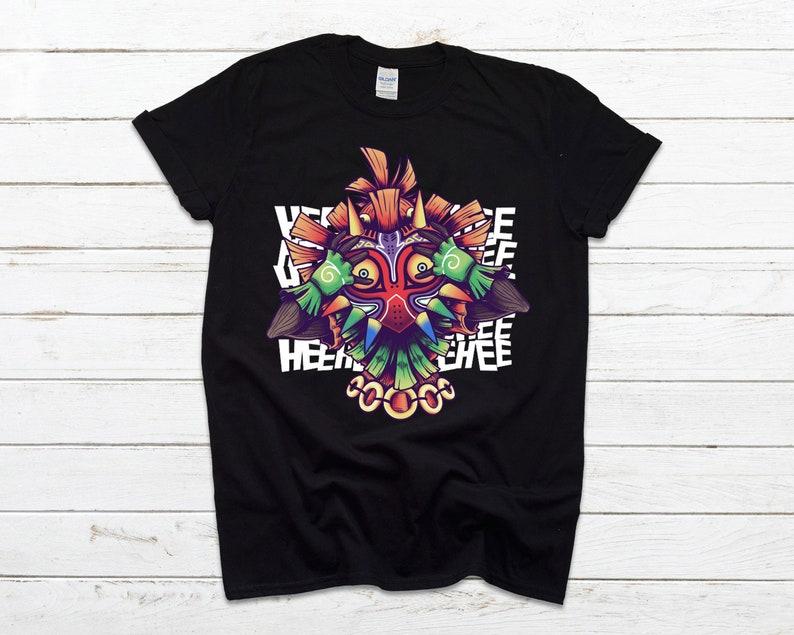 Black T-Shirt Men Women Children Zelda Majora s Mask Skull Kid Hehehe 130