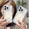 White Flower Transparent Phone Case For iPhone 17 16 Pro Max Cases iPhone 15 13 12 11 14 7 8 Plus XS 16E 17 Air Soft Clear Cover