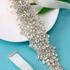 Handcraft Rhinestones Wedding Sash for Bride Wedding Gowns and Special Event Outfit Formal Occasion Waistband Adjustable