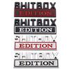 3D Zinc Alloy Emblem SHITBOX EDITION Badge Car Tail Side Sticker Accessories