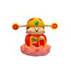 Chinese Mythological Lotus  God of Wealth Decoration Getting Rich Resin Figure  Office