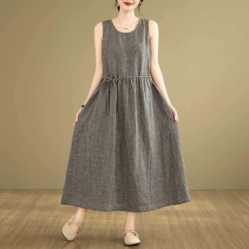 

Women s Tropical Print Cotton Dress 2XL чорний