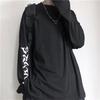 Cooles Harajuku Ins T-Shirt Hip Hop T-Shirts Herren Damen Lässiges Koreanisches T-Shirt Langarm Lockeres T-Shirt Streetwear Herbst Oberteile Männlich