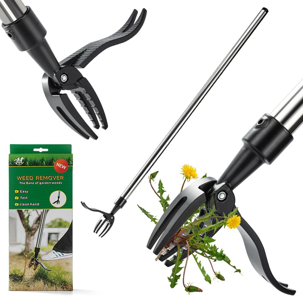 

1pcs Manual Weeding Tool Vertical 4-pjaw Weeder Courtyard Garden Tool easy To Remove Weeds Without Bending Or Kneeling Down чёрный