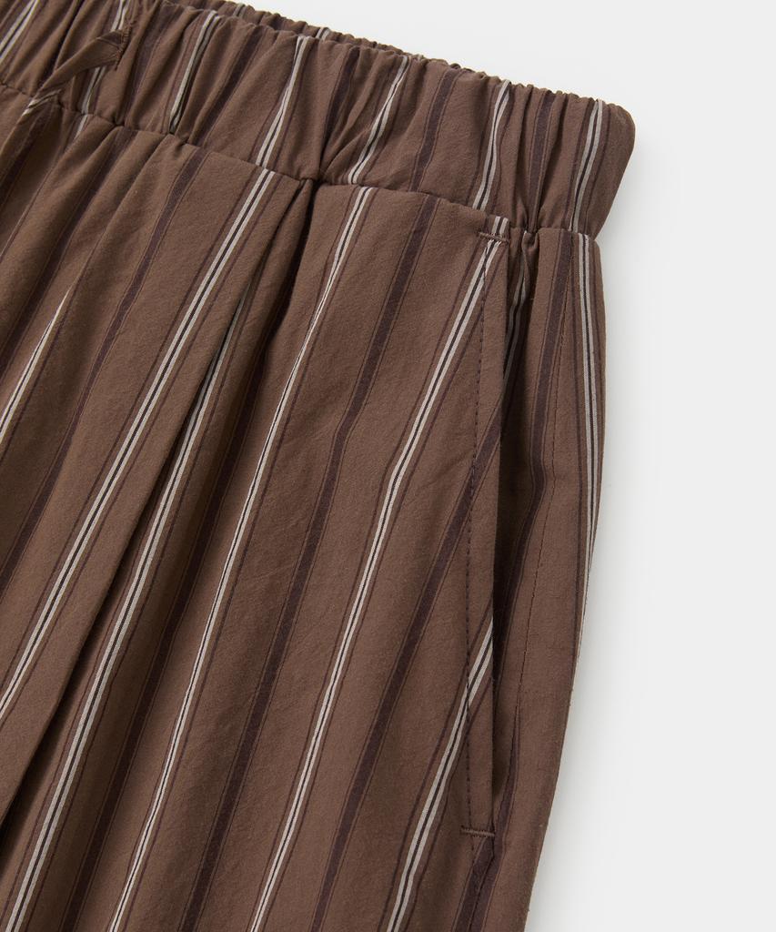LIKE A MODS Striped Resort Half Pants_Brown