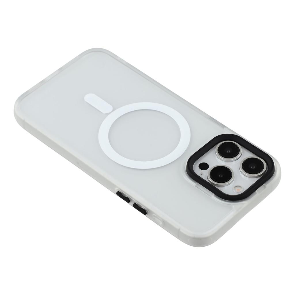 Dla iPhone 12 Pro/12 Magnetyczne Etui Półprzezroczyste z Wykończeniem typu Skin Odporne na Wstrząsy