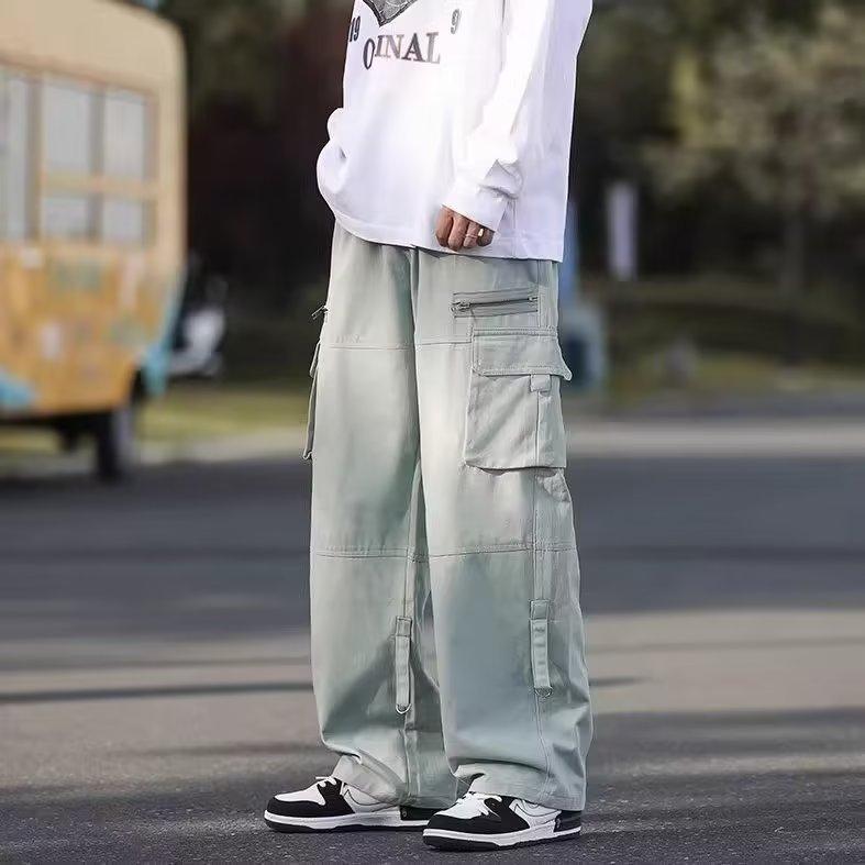 Overalls Men's Spring and Autumn New High Street Ins Trendy Brand Multi-pocket Loose Casual Pants Fashion Ruffian Handsome Straight Trousers