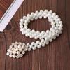 Pearl Waist Chain Women's Decorative Belt with Dress with Fine Elastic Elastic Waist Seal Versatile Korean Style Fashion Accessories for Women