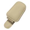 Car Sunglasses Holder Leather Eyeglasses Hanger Sun Visor Glasses Clip Portable Ticket Card Clip Practical Interior Accessories