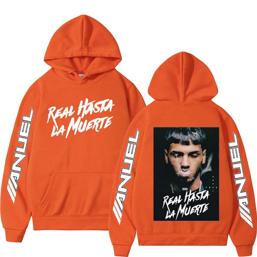 Rapper Anuel Pullover Real Hasta La Muerte Print Autumn Fleece Hoodie Regular Long Sleeve Clothes Fashion Streetwear Sportwear
