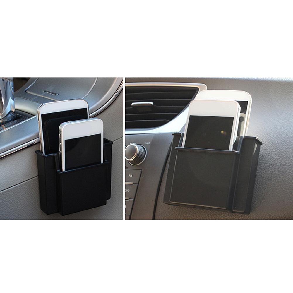 Cutie practică de depozitare pentru priza de aer pentru mașină 1x Accesoriu pentru cutie de încărcare a telefonului neagră Suport pentru telefon mobil pentru mașină ușor de instalat