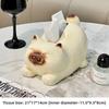 Cat Shaped Ceramic Tissue Box Creative Cute Ceramic Paper Box Home Living Room Desktop Ceramic Napkin Paper Box Kitchen Storage