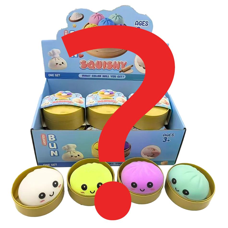Bai Fen Bai Toys Colorful Simulated Dumpling Squishy Relaxing Relieve Anxiety Antistress Enhance Happiness Rebound Squeeze Reliever Toy