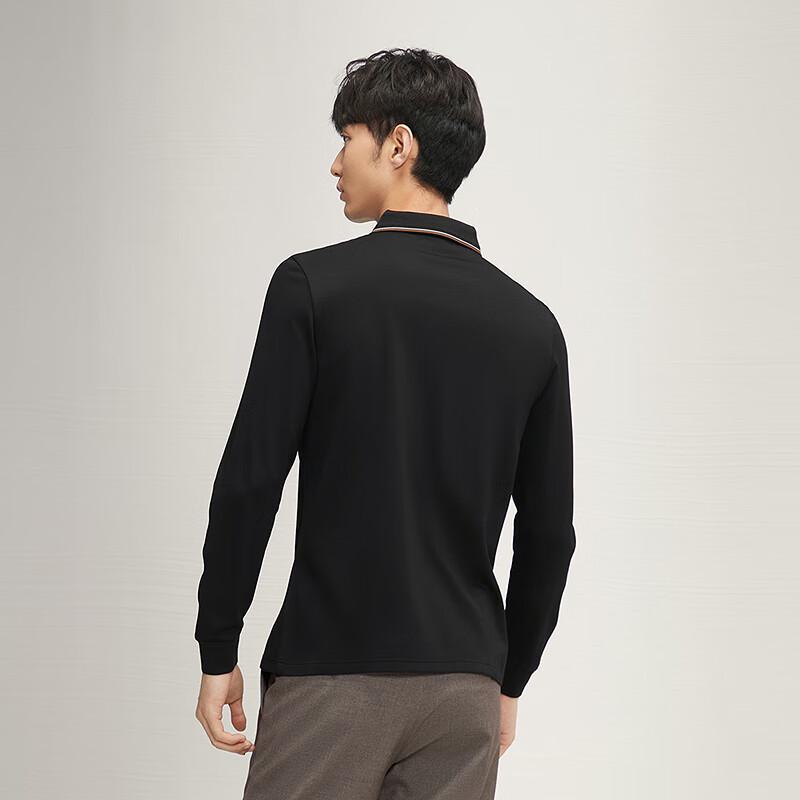 Septwolves Men's Modal Brushed Long-Sleeve Polo Shirt