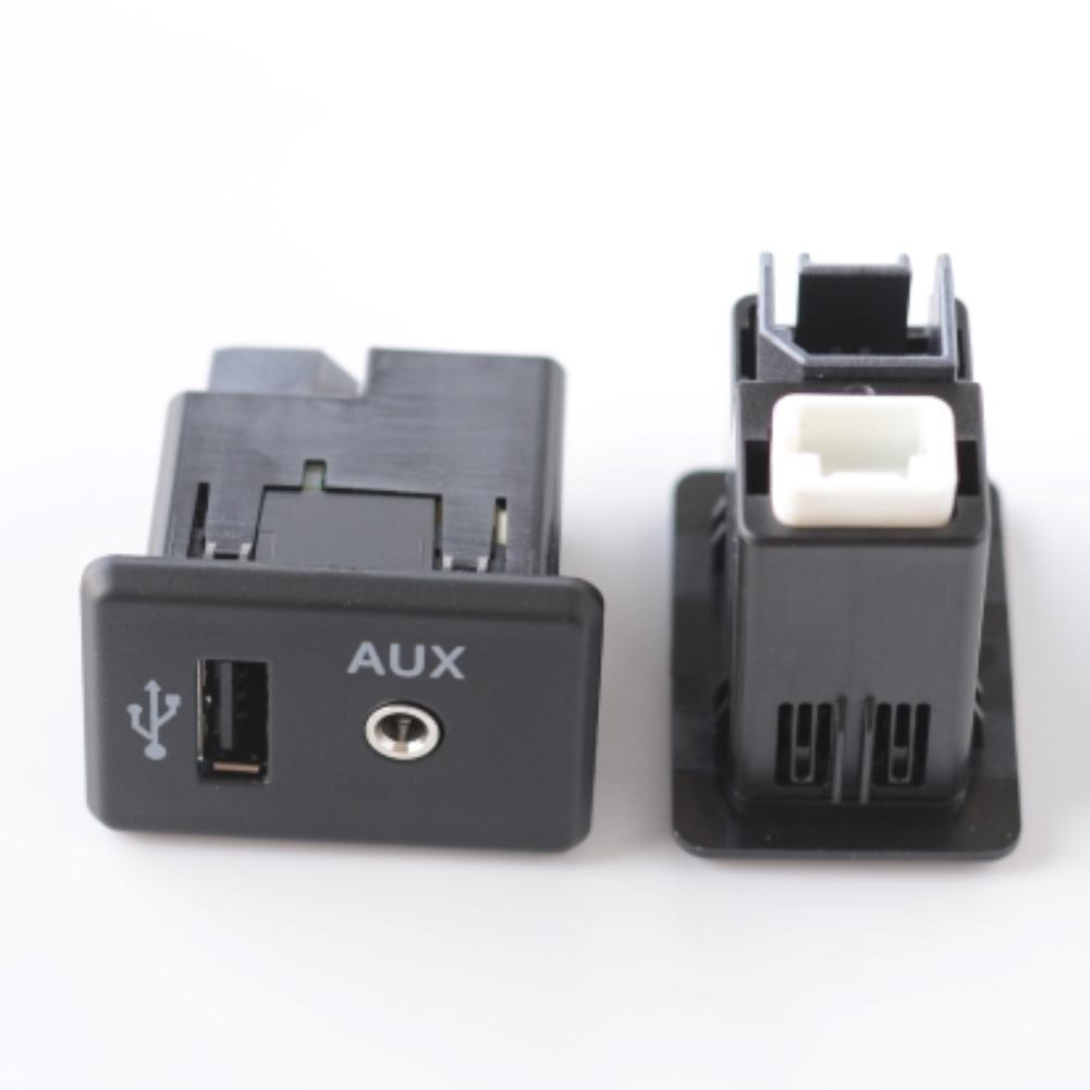 Aftermarket Upgrade AUX USB Port Audio Adapter Made Of ABS Material Non-deformable Structure Quick Installation Solution