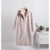 Winter Women High Quality Faux Rabbit Luxury Long Fur Coat Lapel OverCoat Thick Warm Female Plush Jacket Large Size 5XL