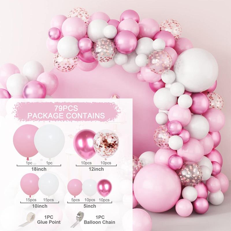 Balloon Chain Set Confession Engagement Balloon Set Opening Birthday Scene Arrangement Balloon