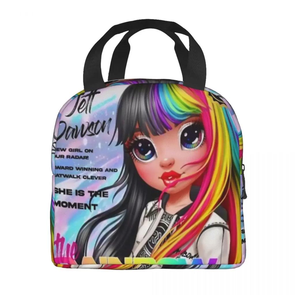 Gepersonaliseerde Custom Rainbow High Lunchtas Heren Dames Koeltas Warm Geïsoleerde Lunchbox voor Student School lunchbag
