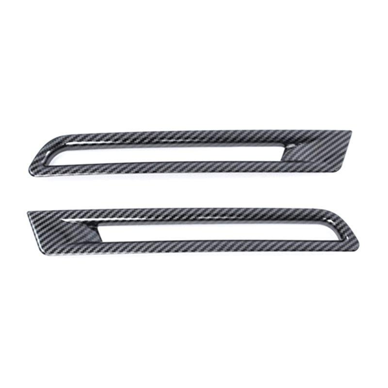 For Toyota Sienna - Rear Fog Light Frame Covers Trim Fog Lamp Frame Parts Carbon Fiber Pattern