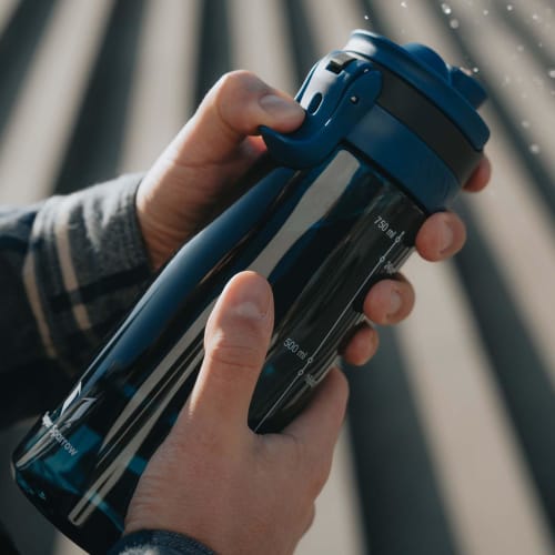 Super Sparrow 1 Liter Water Bottle - Wide Mouth TouchGulp Water Bottle - Leakproof, BPA-Free Tritan Drinking Bottle - Lightweight and Sustainable for