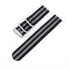Uhrenarmband aus Nylon, atmungsaktiv, waschbar, dicker Ring, Dornschließe, leichte Armbanduhr