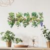 Waterproof Wall Sticker Green Vine Stump Potted Plant Decorative Decals  Livingroom