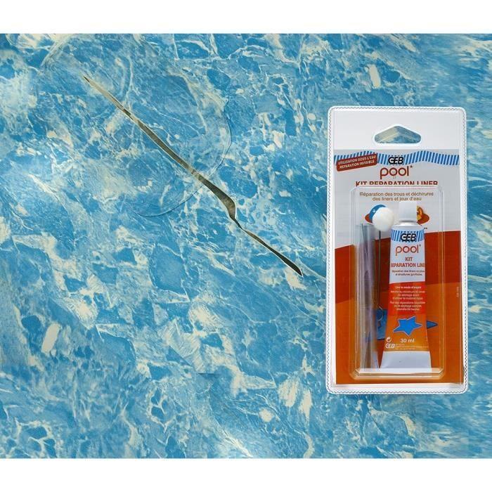Kit de réparation liner piscine, PVC souple