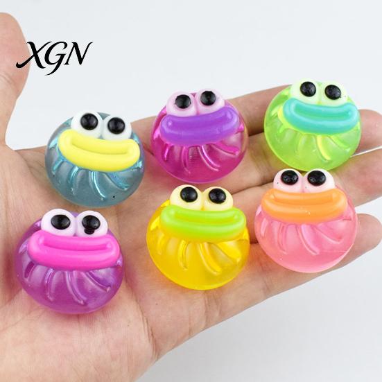 Big Mouth Bun Fidget Toy 15Pcs Cartoon Sausage Dumpling Eyes Steamed Emotional Soothing Squeeze Soft Stretchy Simulation Dough Ball Desk Stress