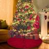652F Traditional Knitted Tree Collar Stylish Christmas Tree Stand Cover Decoration