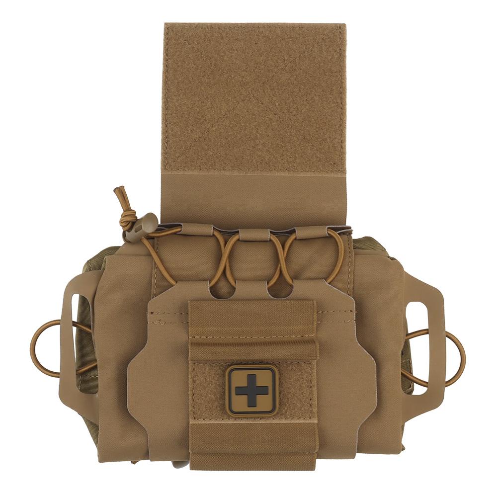 IFAK Pouch Supplies Bag Rapid Deployment First Aid Kit Molle Two-Pieces System Med Roll Carrier Attached to Belt Vest Panels