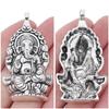 Vintage Retro Ganesha Hindu Elephant Head God Pendant Necklace Chain Unisex Men Women Fashion Gothic Amulet Talisman Success Wealthy Rich Jewelry Gift