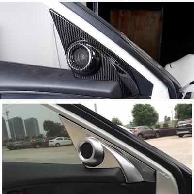 Car A-pillar Speaker Trim Frame ABS Carbon Fiber Style Interior Decoration Accessories For Honda Civic 2018 2017