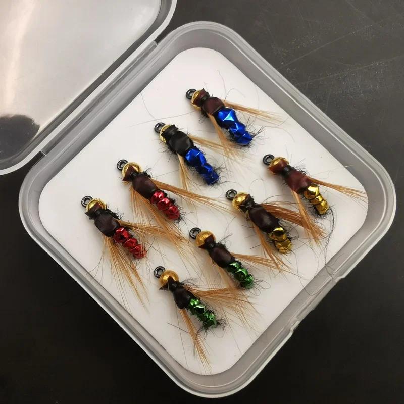 Fly Fishing Flies Kit Artificial Bait Nymph Scud Fly Bug Worm Trout Fishing Flies Insect Fishing lure Pack of 4pcs /8pcs /32pcs