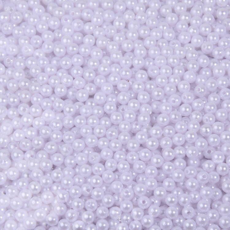 ABS High-Gloss Imitation Pearl Beads: Rice White, Pure White & Mixed Colors for DIY Clothing Accessories