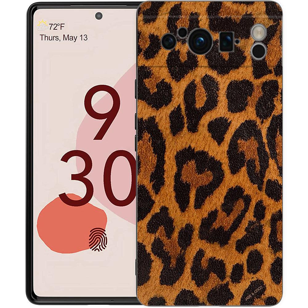 Mode Tiger Leopard Muster Blume Für Google Pixel 8 7 6 Pro 6A 5G Schwarze Handyhülle Weiche Stoßfeste Rückabdeckung TPU Hülle Coque