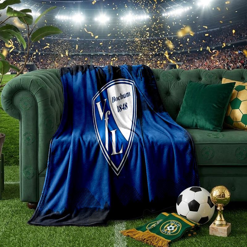 Coperta Bochum Crest in Flanella Peluche per Divano Letto Regali per Uomini Donne Coperta da Viaggio Picnic Regali per Fan di Natale