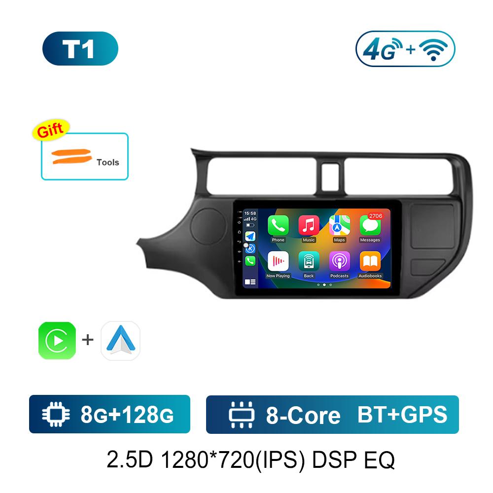 9 '' Carplay Car Radio Multimedia Player for KIA K3 RIO 2011 - 2015 Bluetooth GPS Navi Android OS Split Screen WiFi Auto Tools