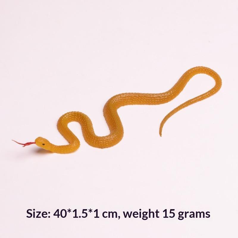 Lifelike 40cm Realistic Python Rubber Fake Snake Scary Prop for Halloween Celebration Garden Bird Repellent