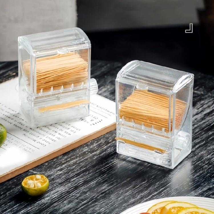 Plastic Tooth Pick Dispenser Vending Machines Shaped Automatic Toothpicks Box Household Use Toothpick Storage Container