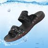 Fashion Men's Leather Slippers Summer Lightweight Soft Sole Casual Beach Sandals Flip Flops Outdoor Mens Shoes Slippers Men Big Size 48