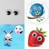 Pre-made DIY Toy Animal Accessories: Adhesive Black and White Moving Eyes for Kids