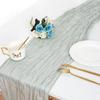Bohemian Dreamy Bali Yarn Crepe Pleated Table Runner Tablecloth