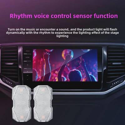Voice-Controlled Color-Changing Car Atmosphere Light - Wire-Free Touch Sensor Lighting
