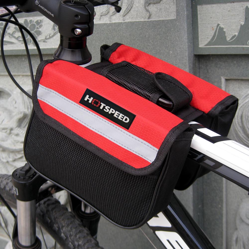 Bicycle Saddle and Top Tube Bag - Lightweight Mountain and Road Bike Front Beam Bag