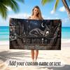 Fantasy Magic Theme Soft Beach Towel Personalized Custom Name Text Towel Portable for Beach Pool Travel